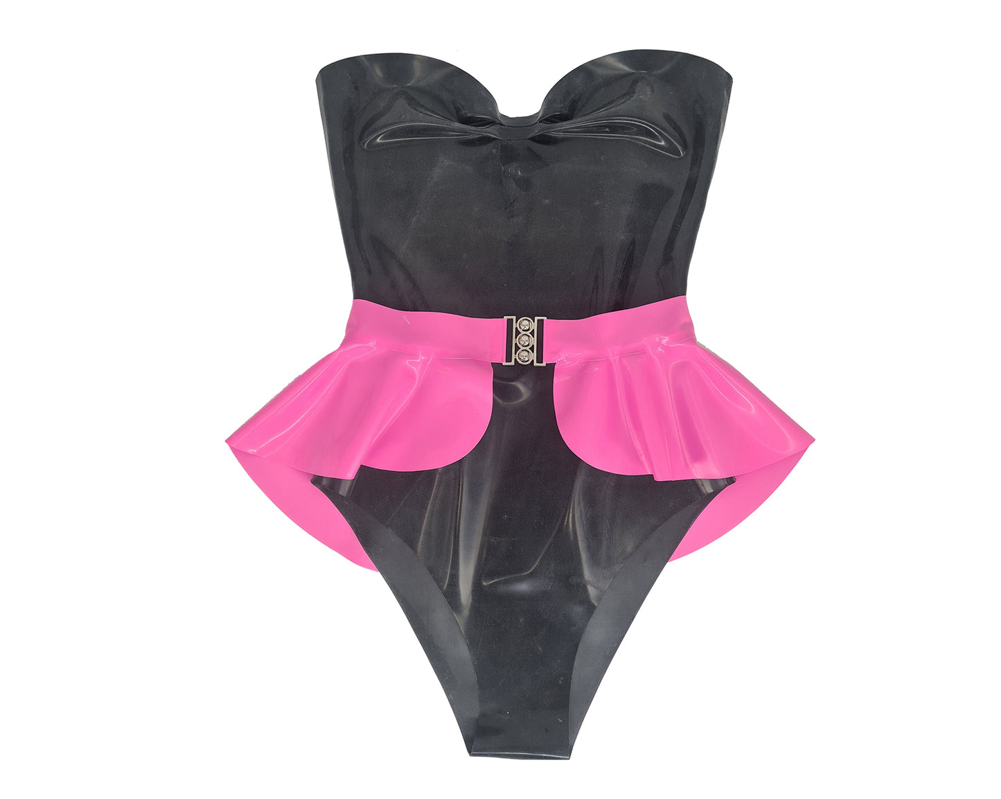 Latex bodysuit and peplum belt set - Lottielatex