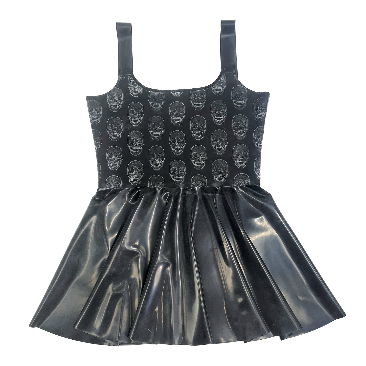 Halloween latex vest mini skater dress - Lottielatex