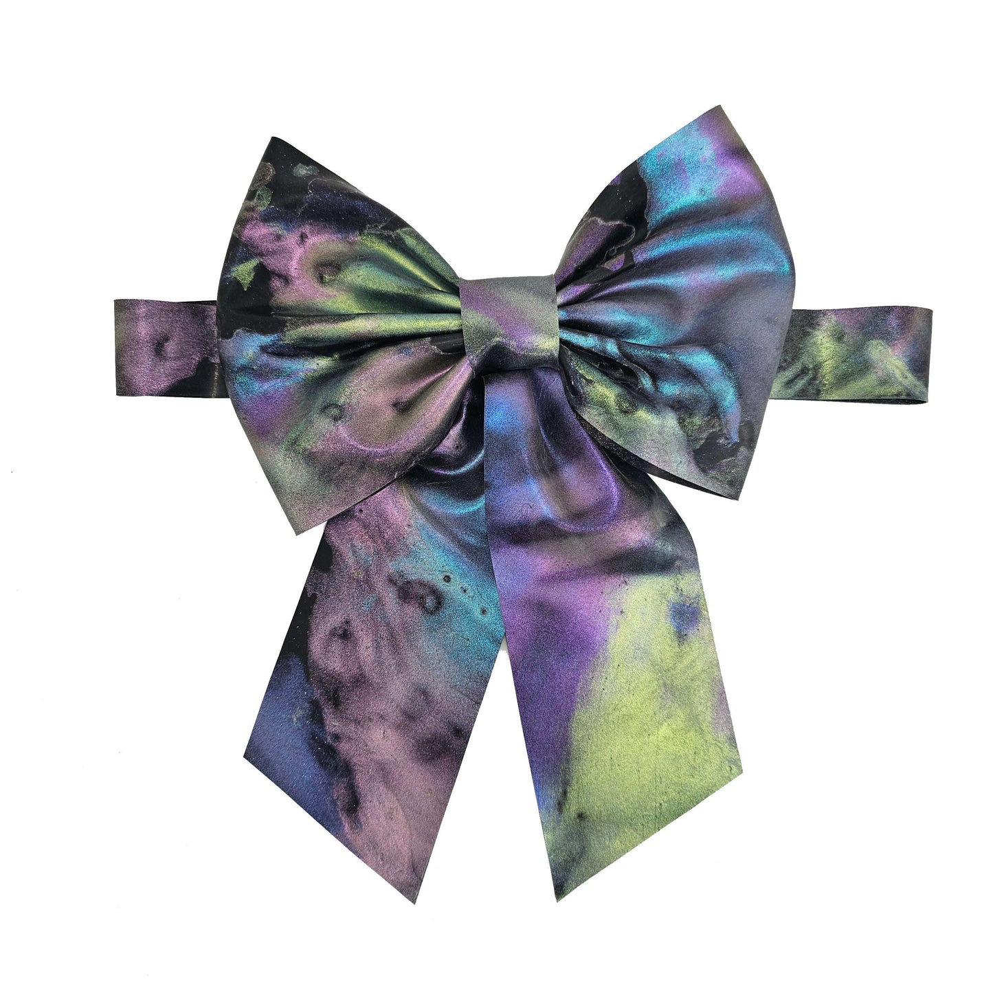 Glitter/pattern latex big bow belt