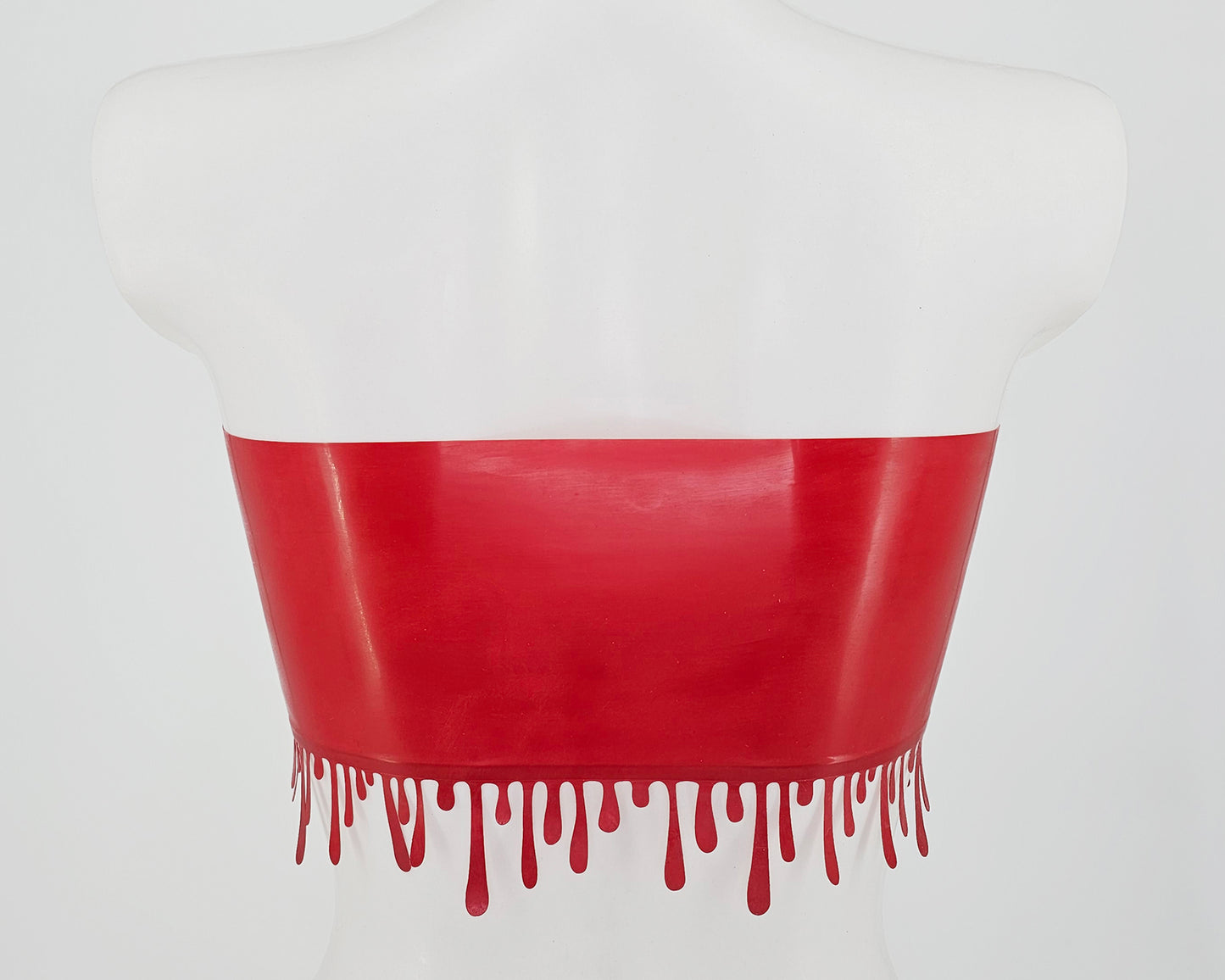 Drip trim latex bandeau top