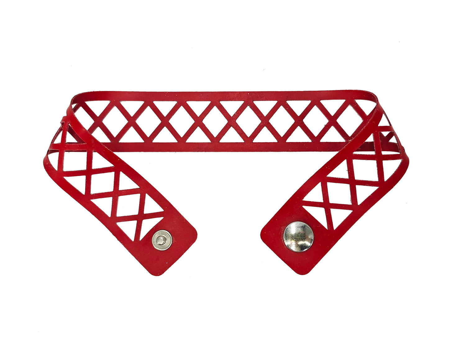 Lasercut latex fishnet choker - Lottielatex