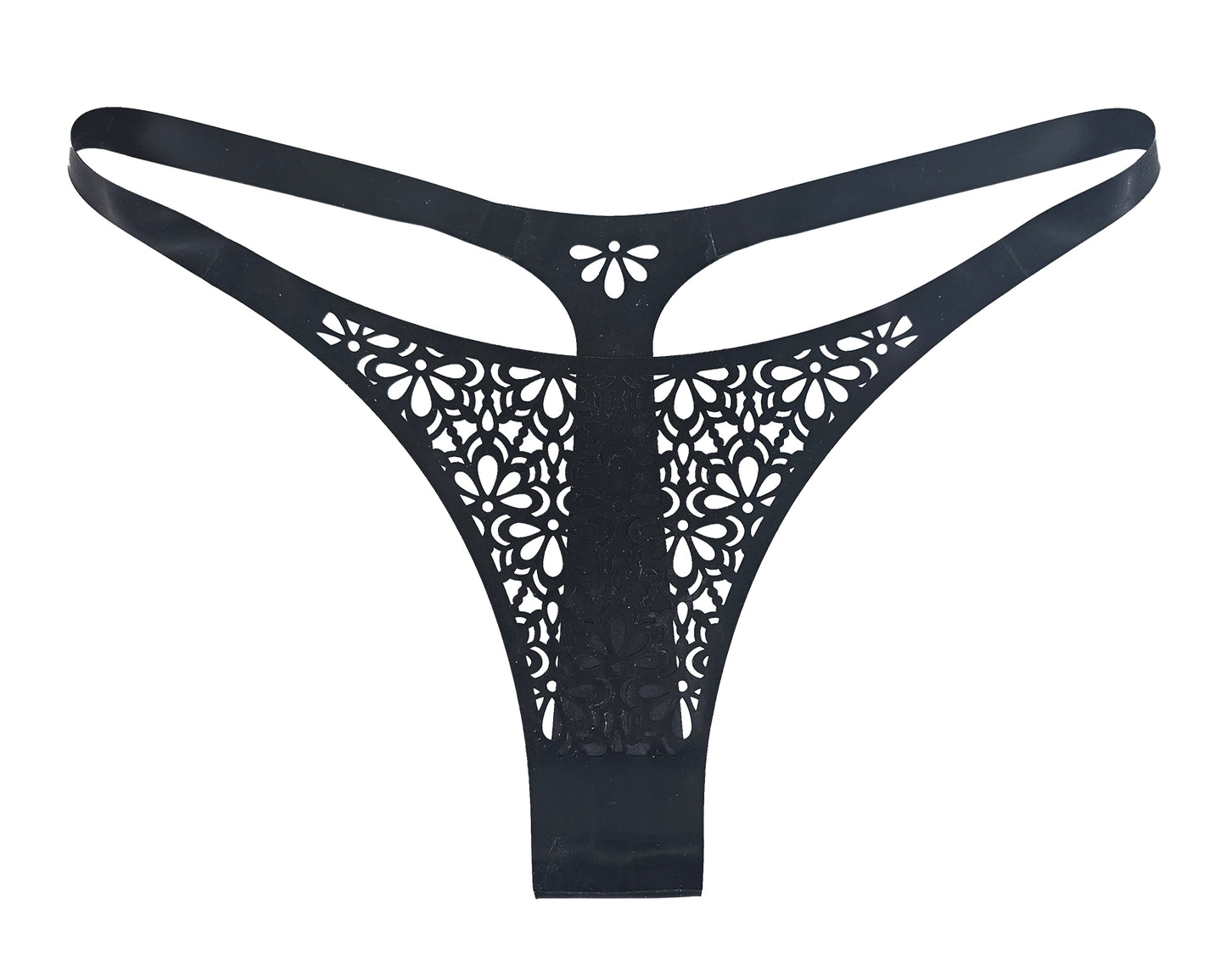 SIZE S Latex lace bikini top and (highwaist) thong set - Lottielatex