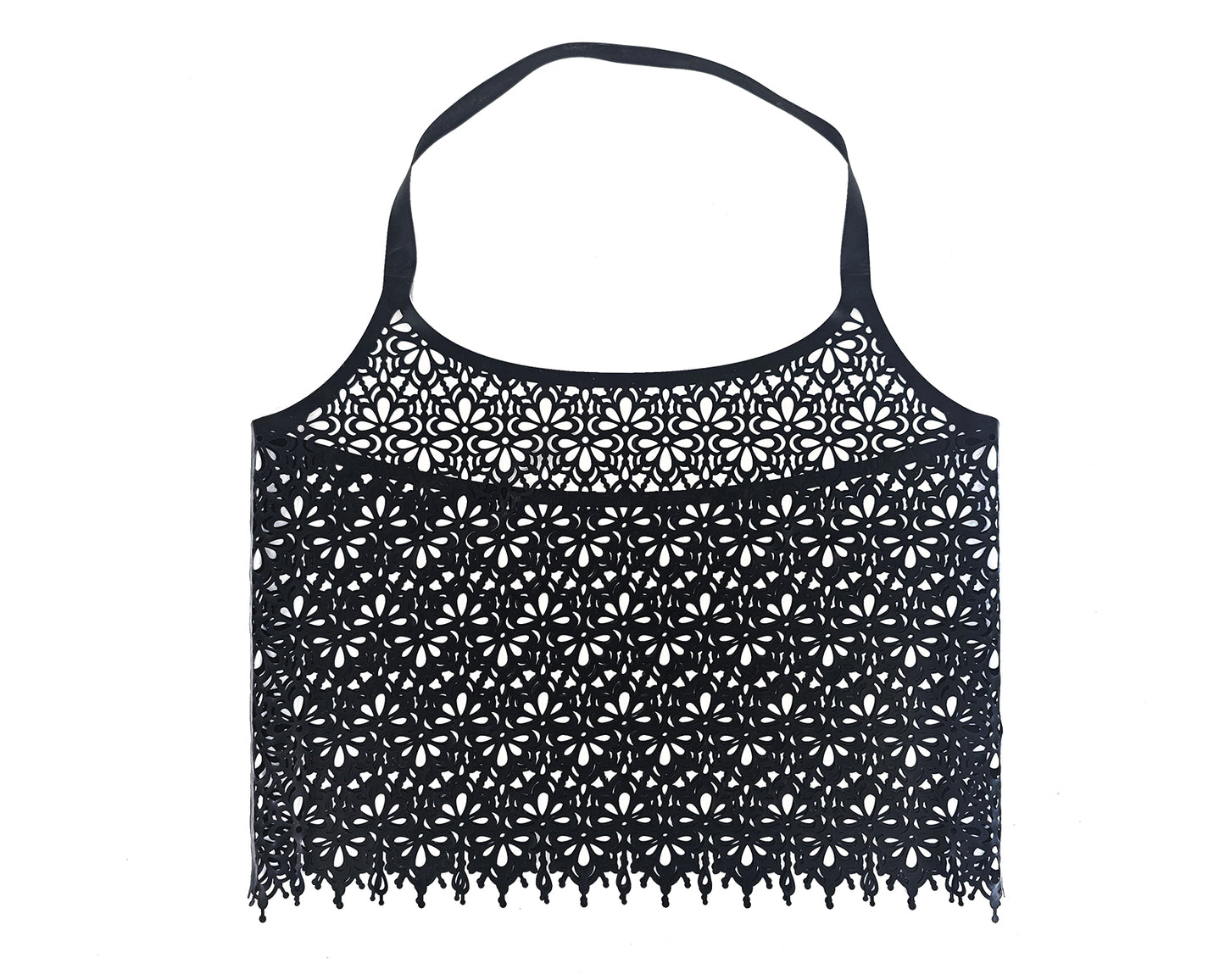 READY TO SHIP SIZE S Latex lace halter top - Lottielatex