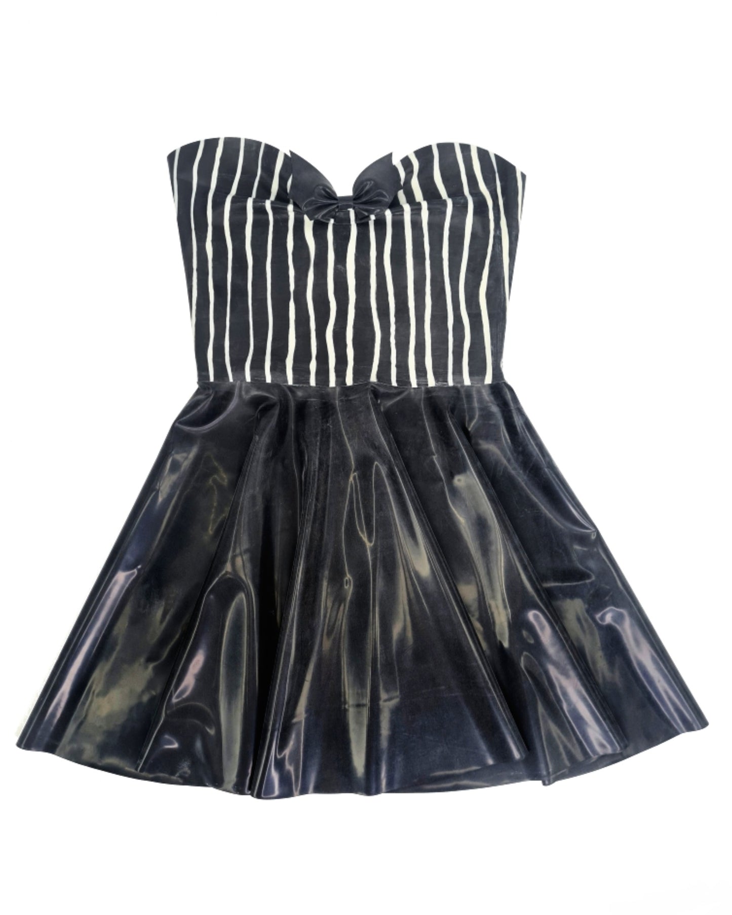Halloween latex bandeau skater dress (with or without neck strap) - Lottielatex