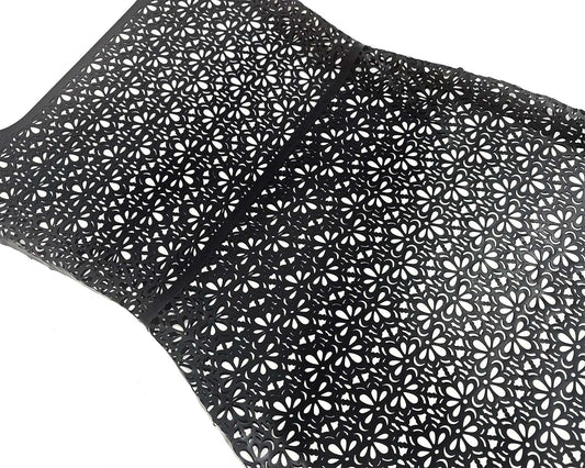 Latex lasercut lace cami mini dress - Lottielatex - handmade lasercut latex dress from Belgium