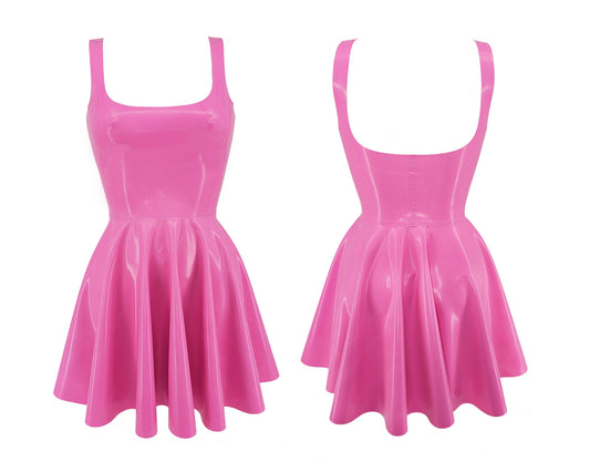 Latex skater dress - Lottielatex latex dress handmade in Belgium