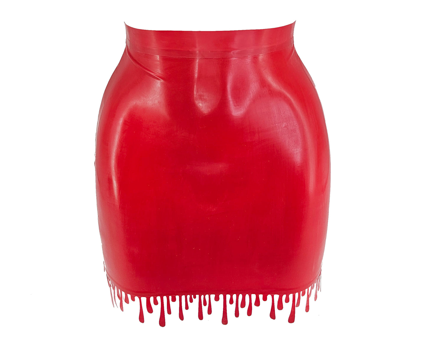 Drip trim latex mini skirt - Lottielatex