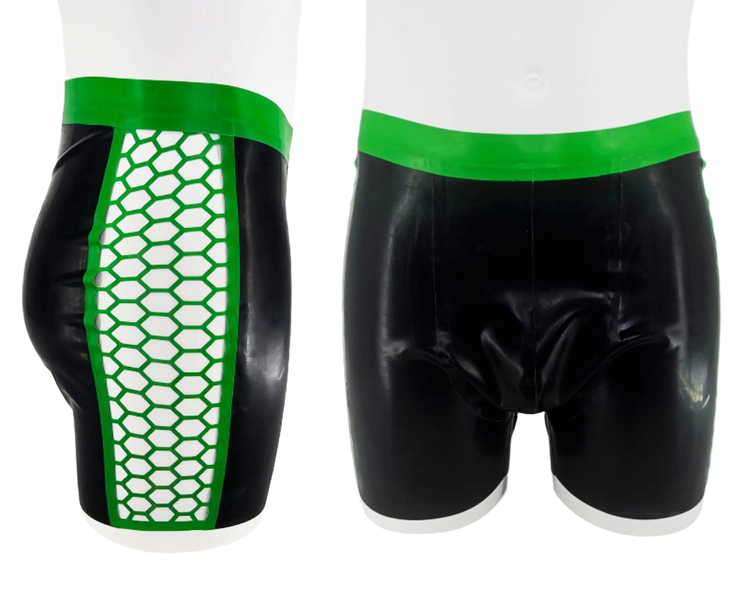 SAMPLE SALE SIZE M Men's boxer shorts with lasercut hexagon panels - Lottielatex