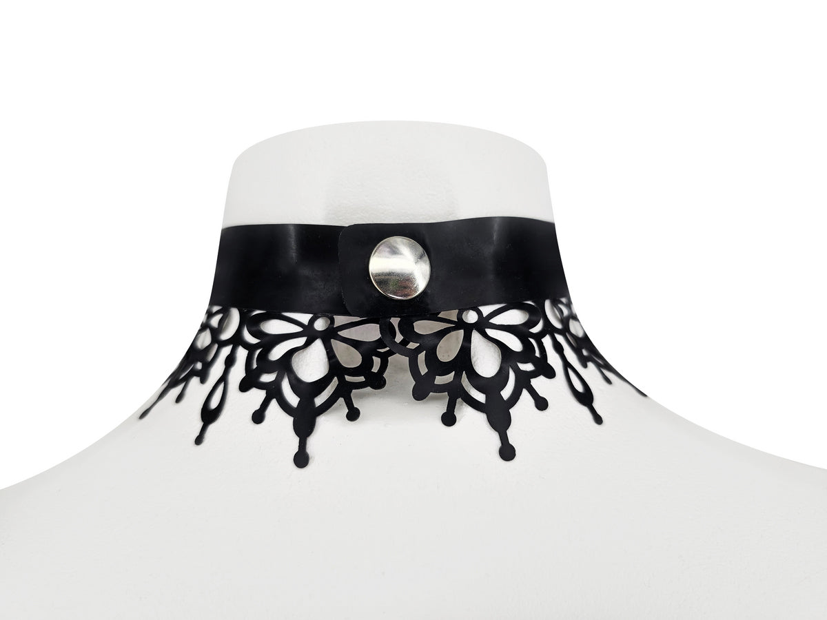 Latex lace choker - Lottielatex