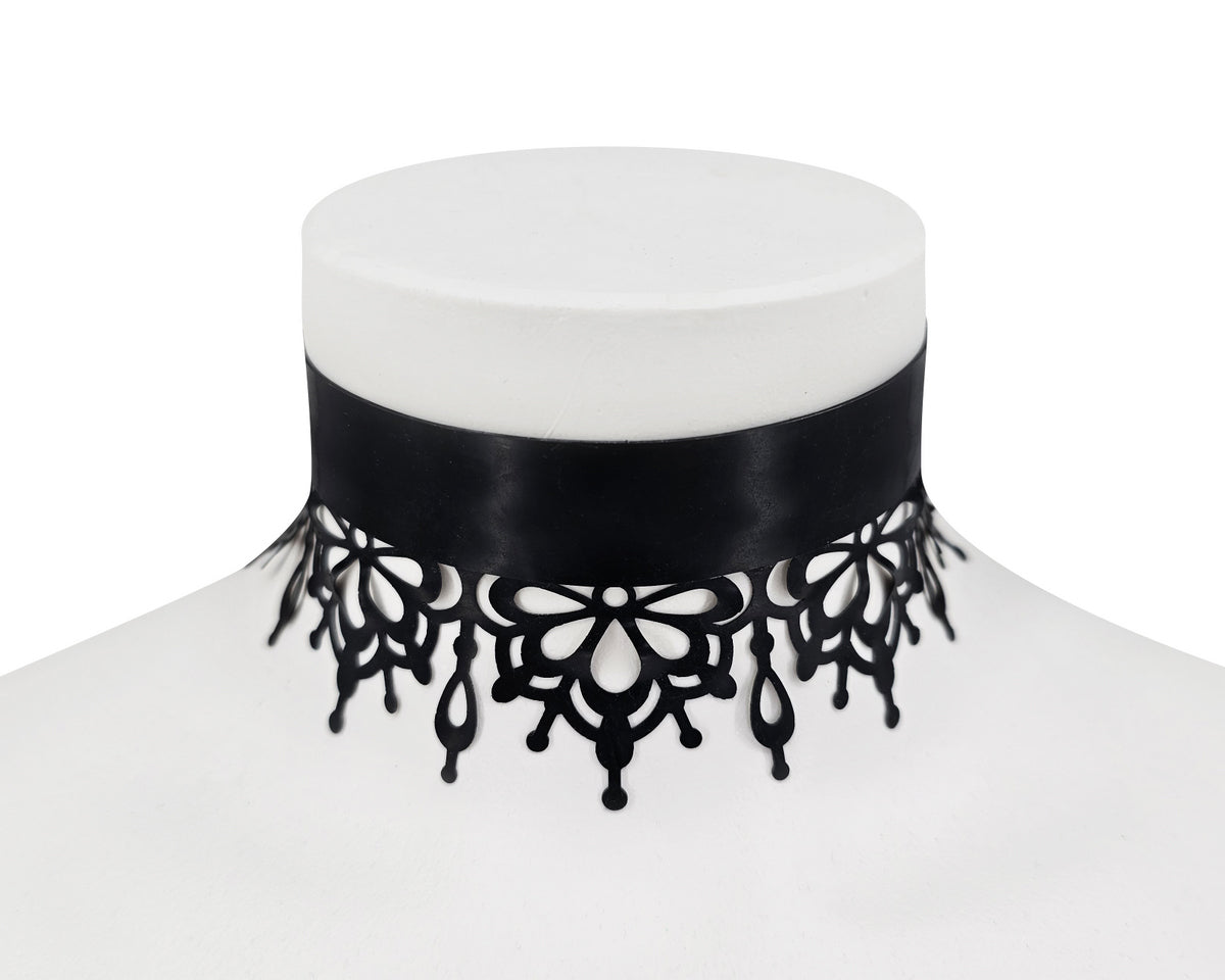 Latex lace choker - Lottielatex