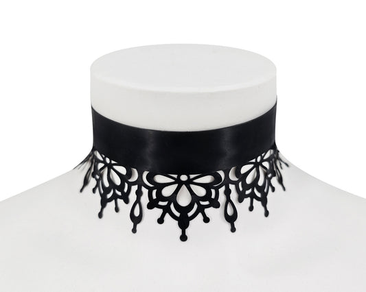 Latex lace choker - Lottielatex