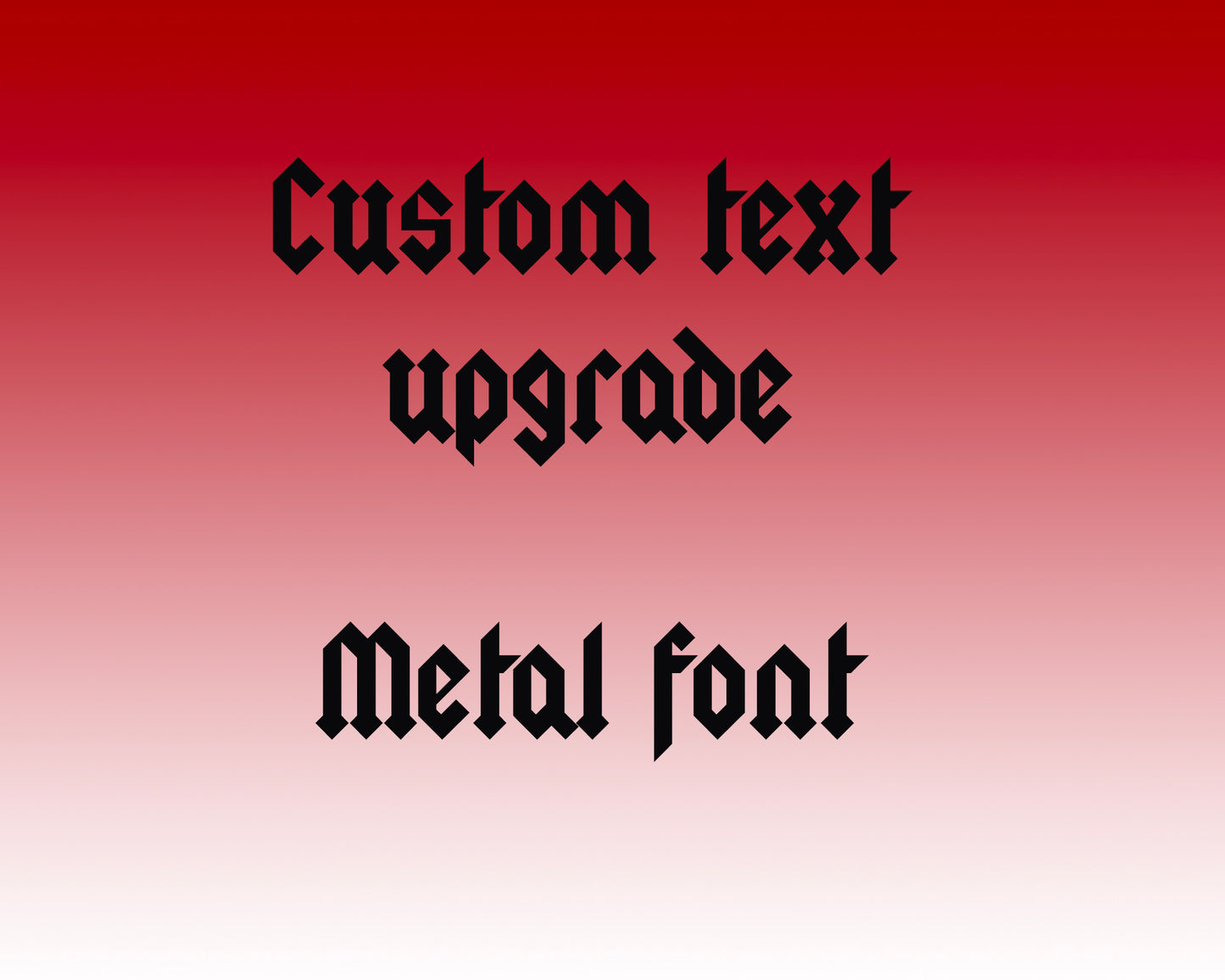 Custom text add on Metal font - Lottielatex