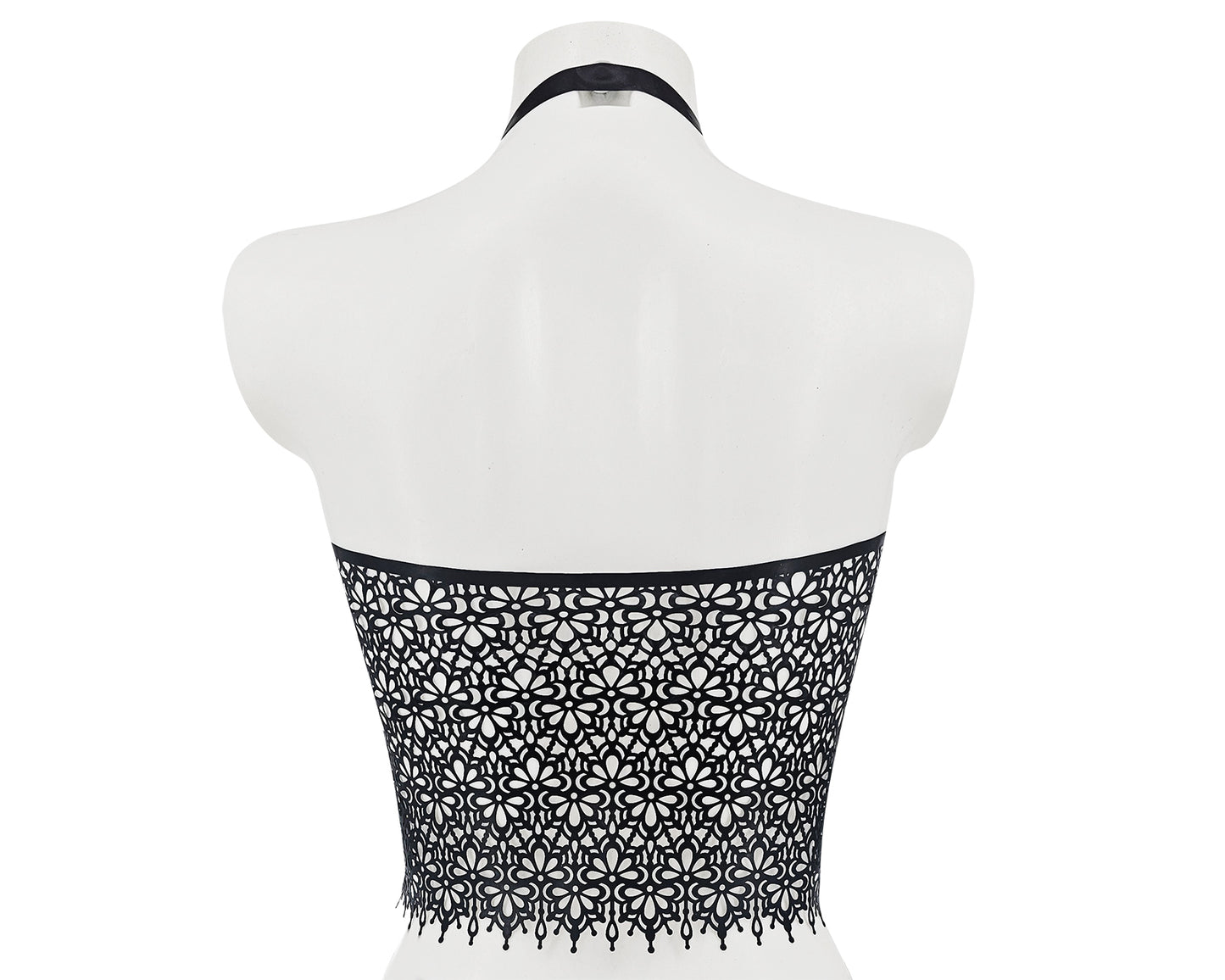 READY TO SHIP SIZE S Latex lace halter top - Lottielatex