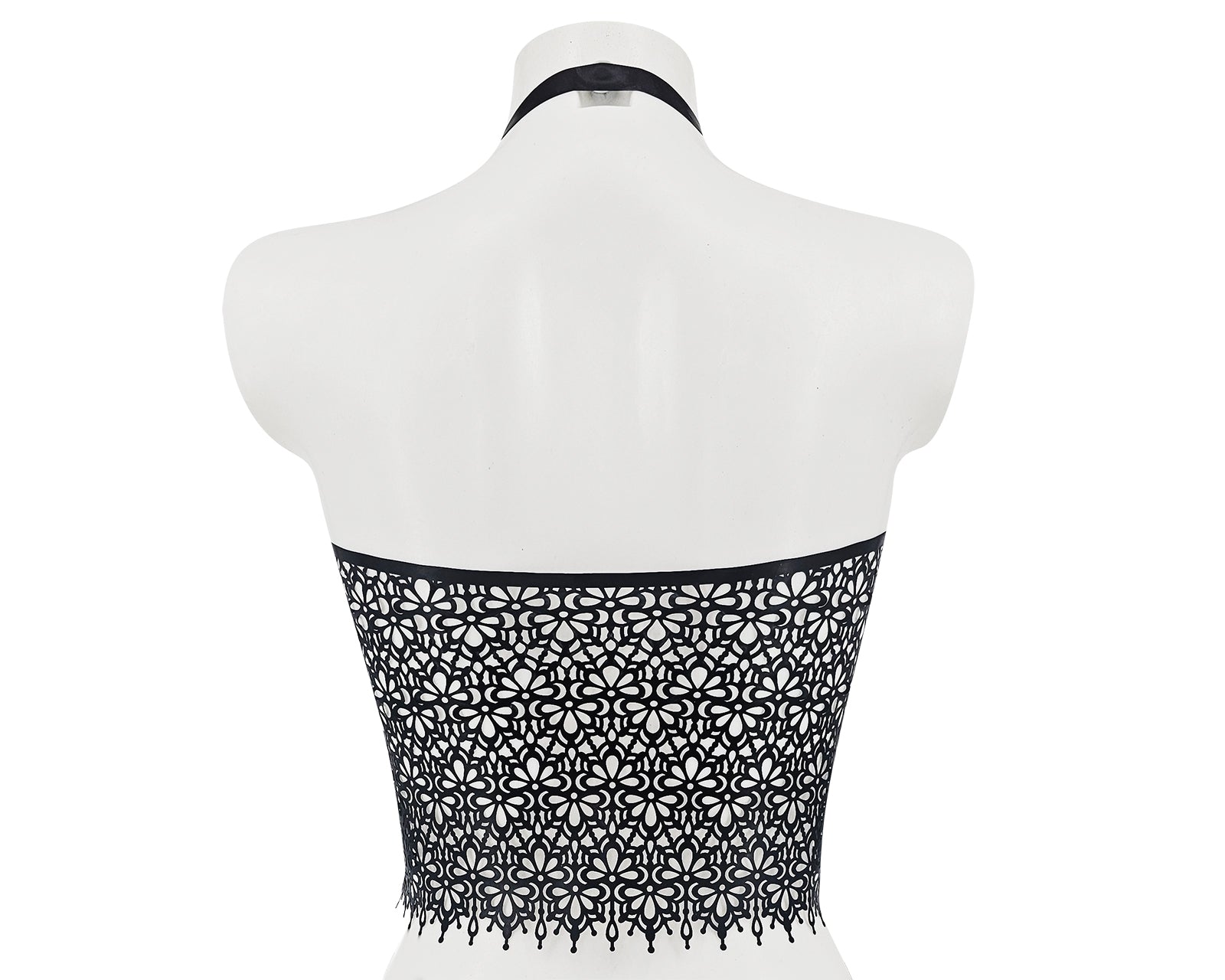READY TO SHIP SIZE S Latex lace halter top - Lottielatex