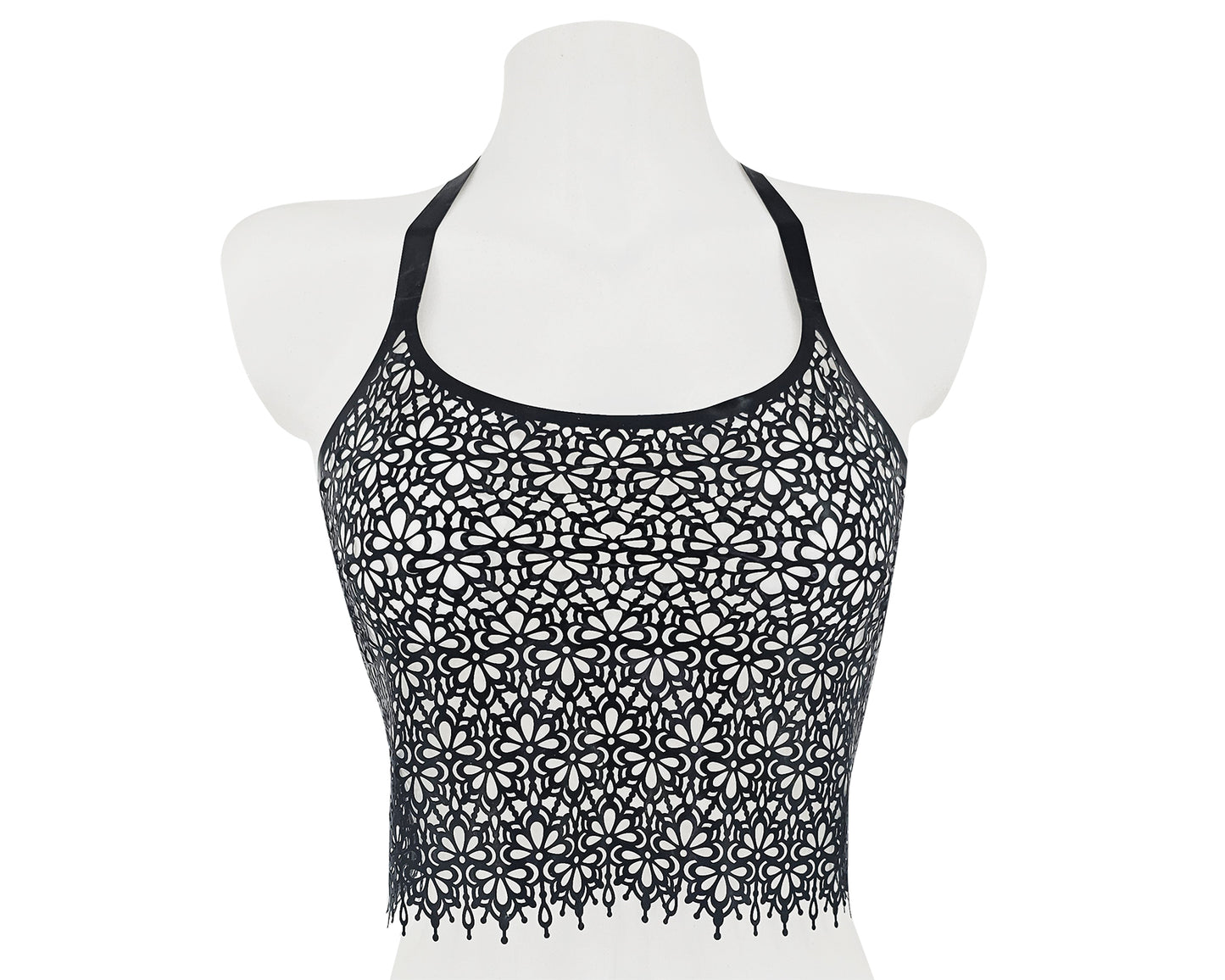 READY TO SHIP SIZE S Latex lace halter top - Lottielatex