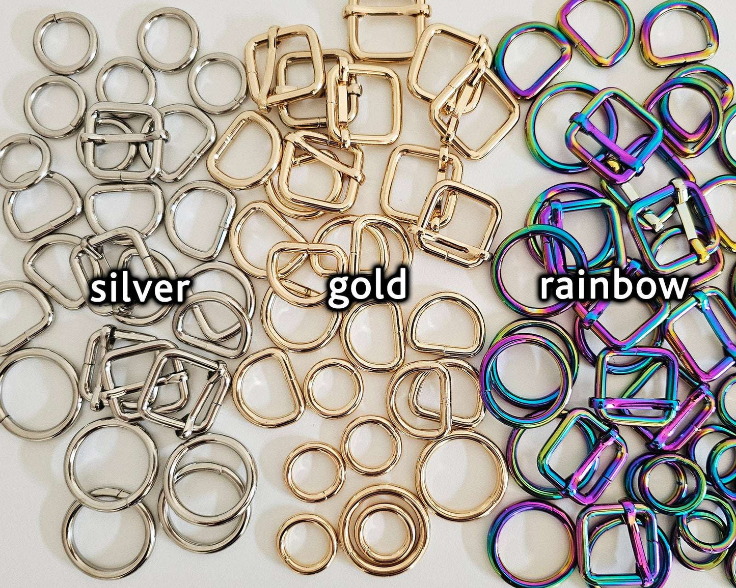 Adjustable strap add on (glitter available/ with silver, gold or rainbow rings)