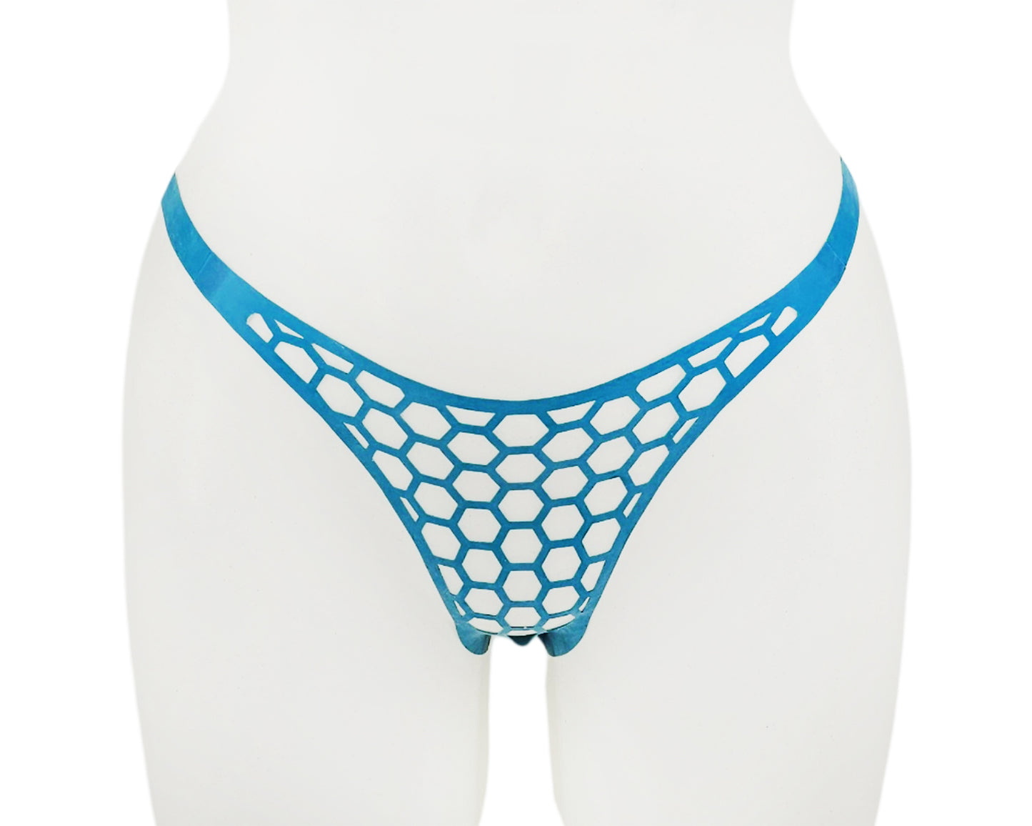 Lasercut latex honeycomb thong - Lottielatex