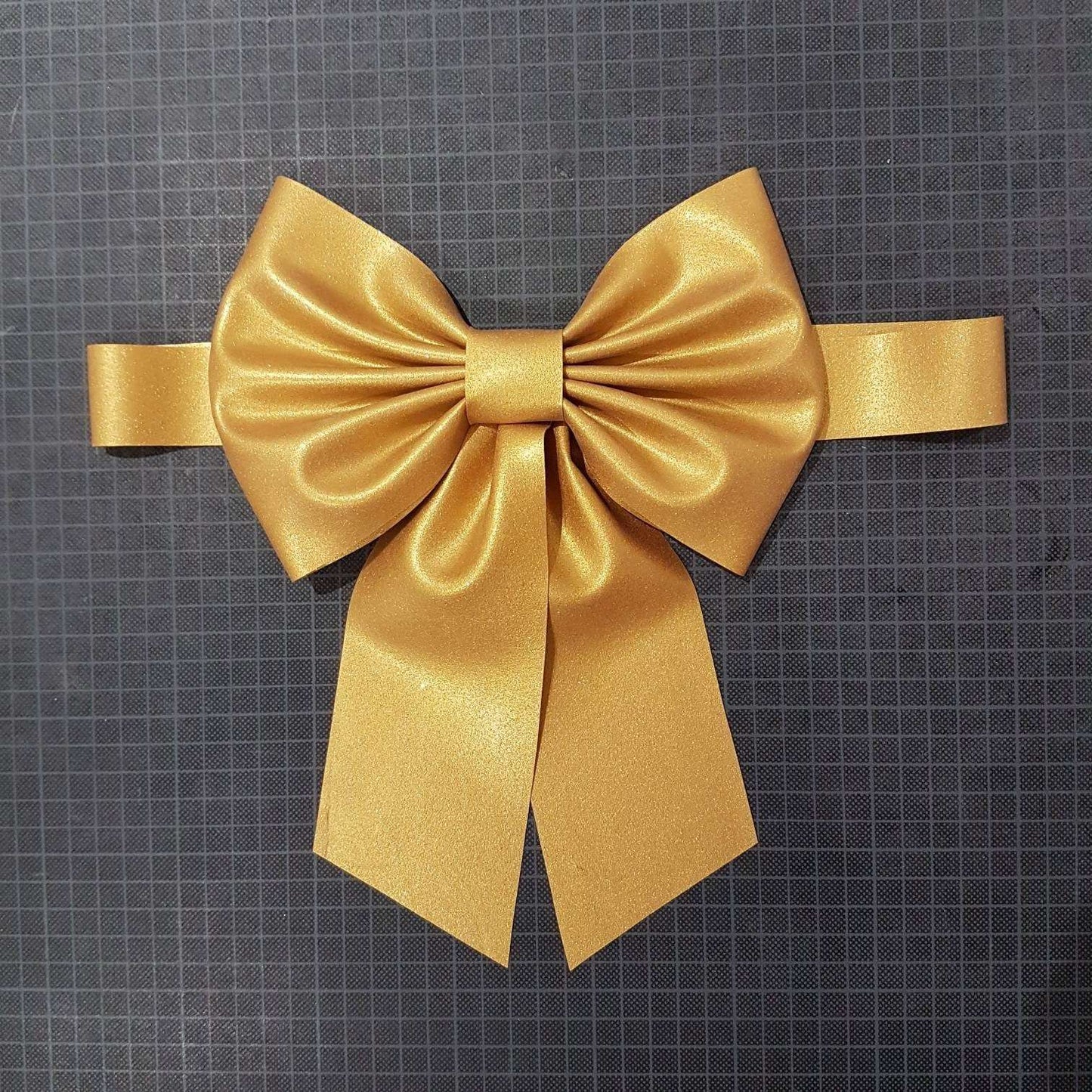 Glitter/pattern latex big bow belt