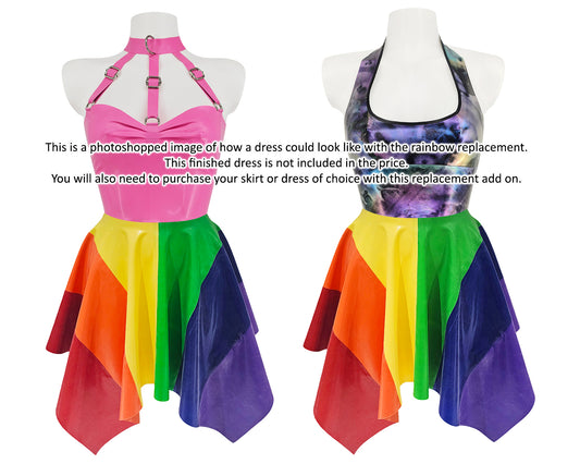 Add on! (Rainbow) stripes replacement for skater skirt/dress