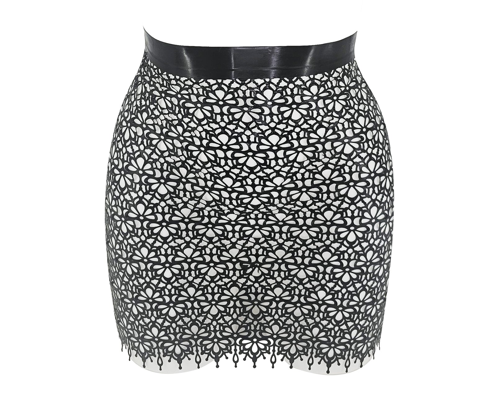 READY TO SHIP SIZE S Latex lace mini skirt - Lottielatex
