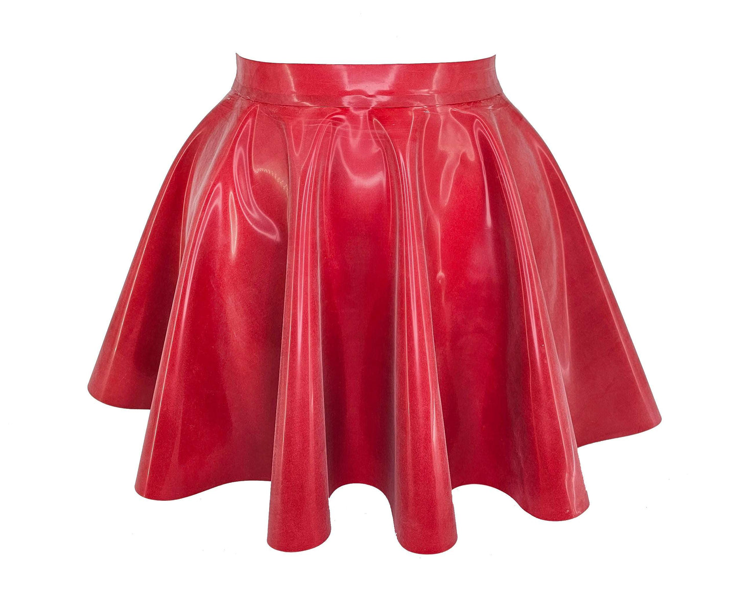 Latex full circle skater skirt