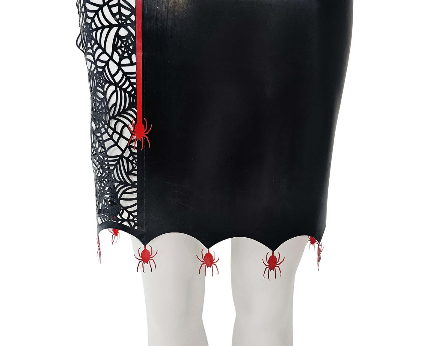 Jupe crayon midi en latex