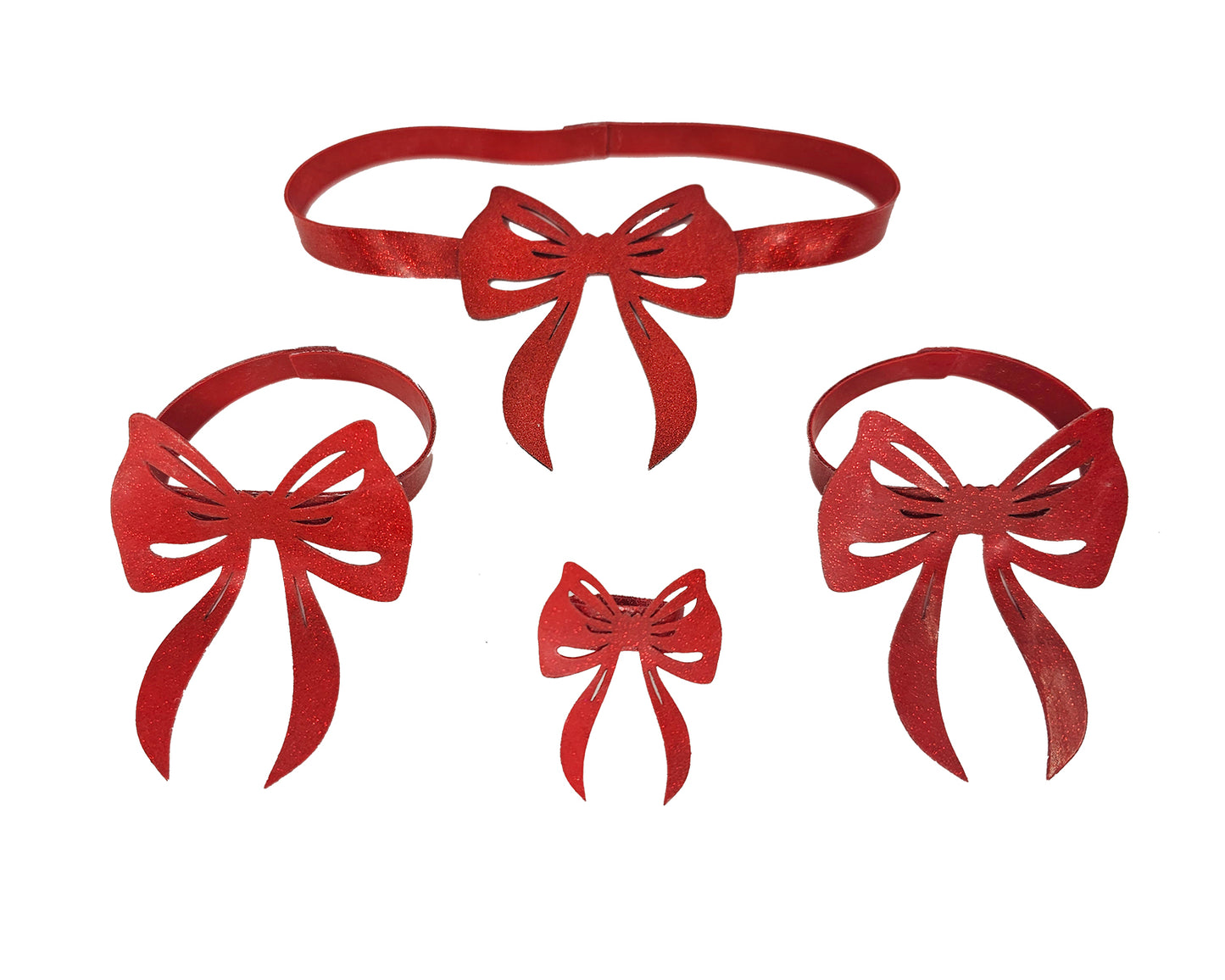 READY TO SHIP Latex lasercut bow accessory set - Lottielatex