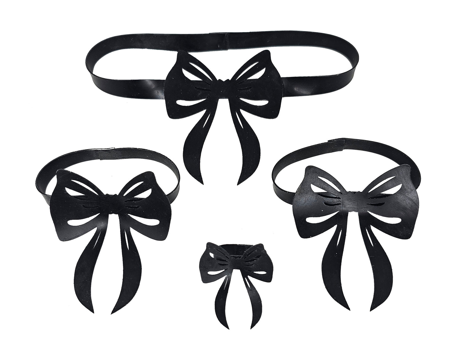 Latex lasercut bow accessory set - Lottielatex