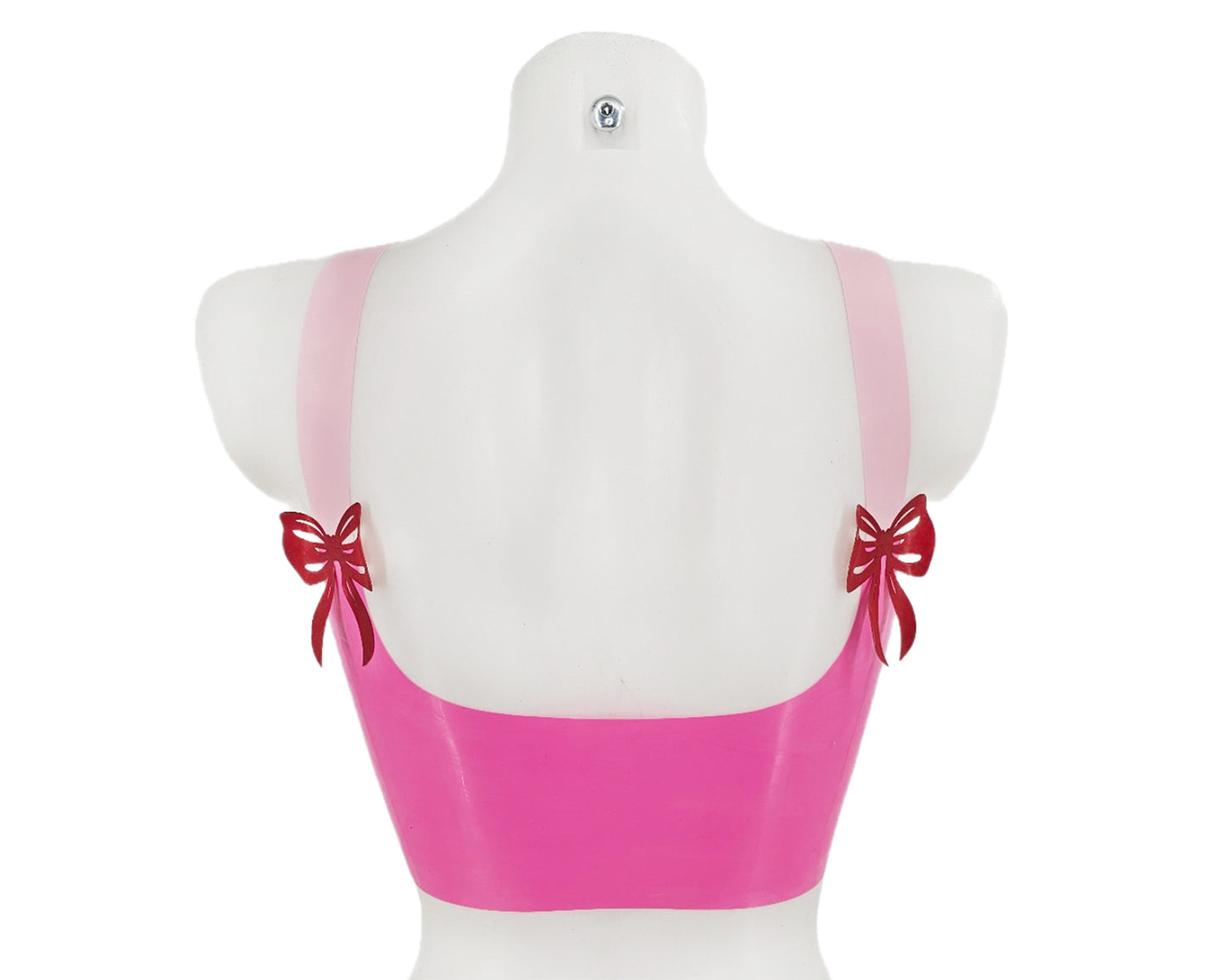 READY TO SHIP SIZE S Latex top and thong set with lasercut bows - Lottielatex