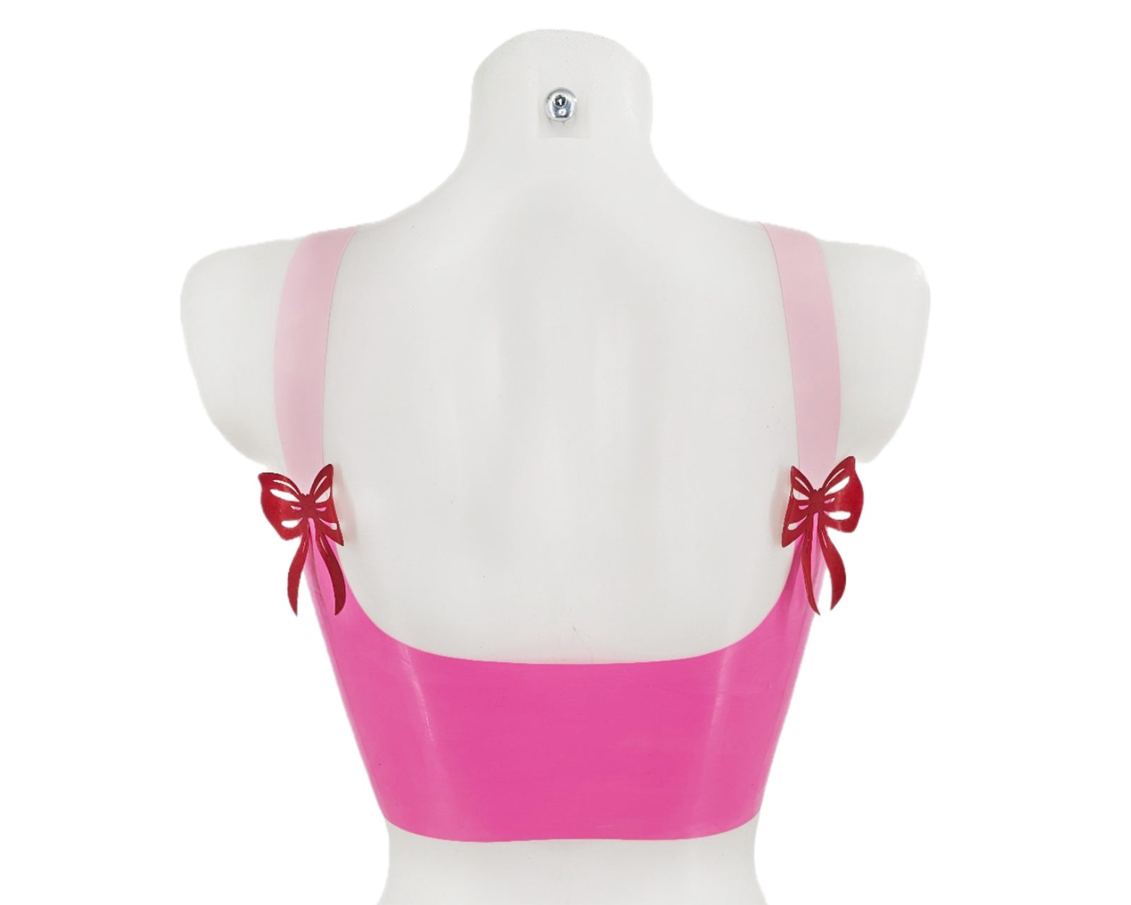 READY TO SHIP SIZE S Latex top and thong set with lasercut bows - Lottielatex