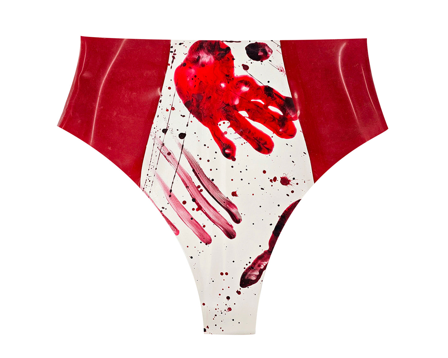 Halloween latex panel high waist thong - Lottielatex
