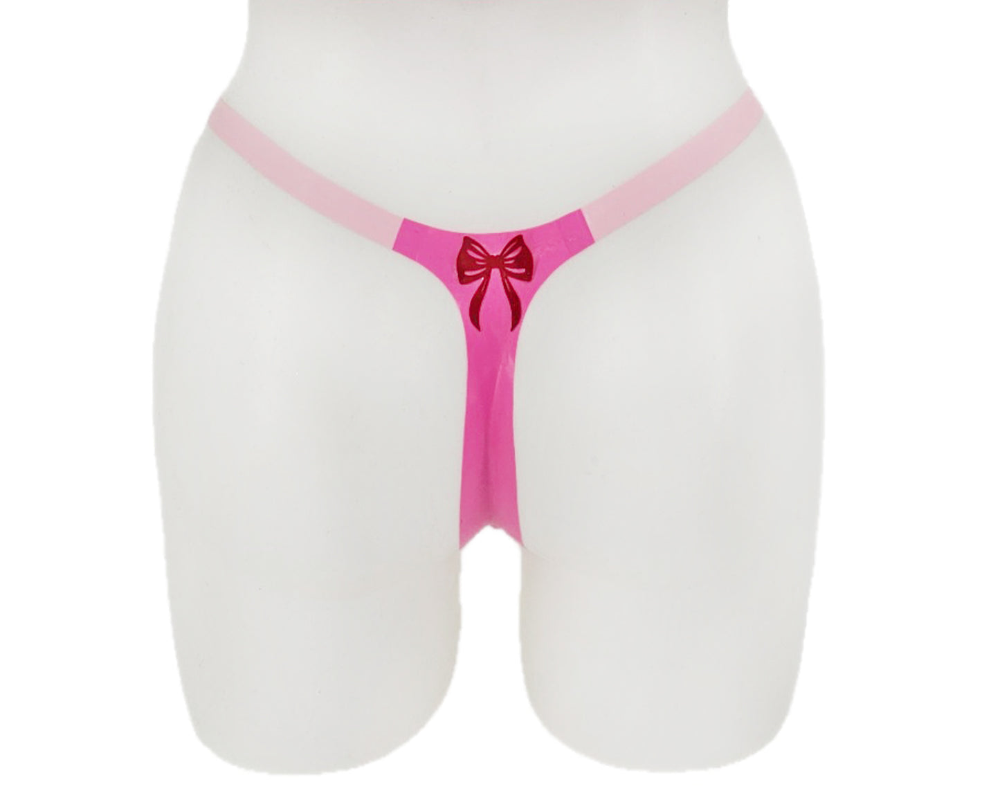 READY TO SHIP SIZE S Latex top and thong set with lasercut bows - Lottielatex