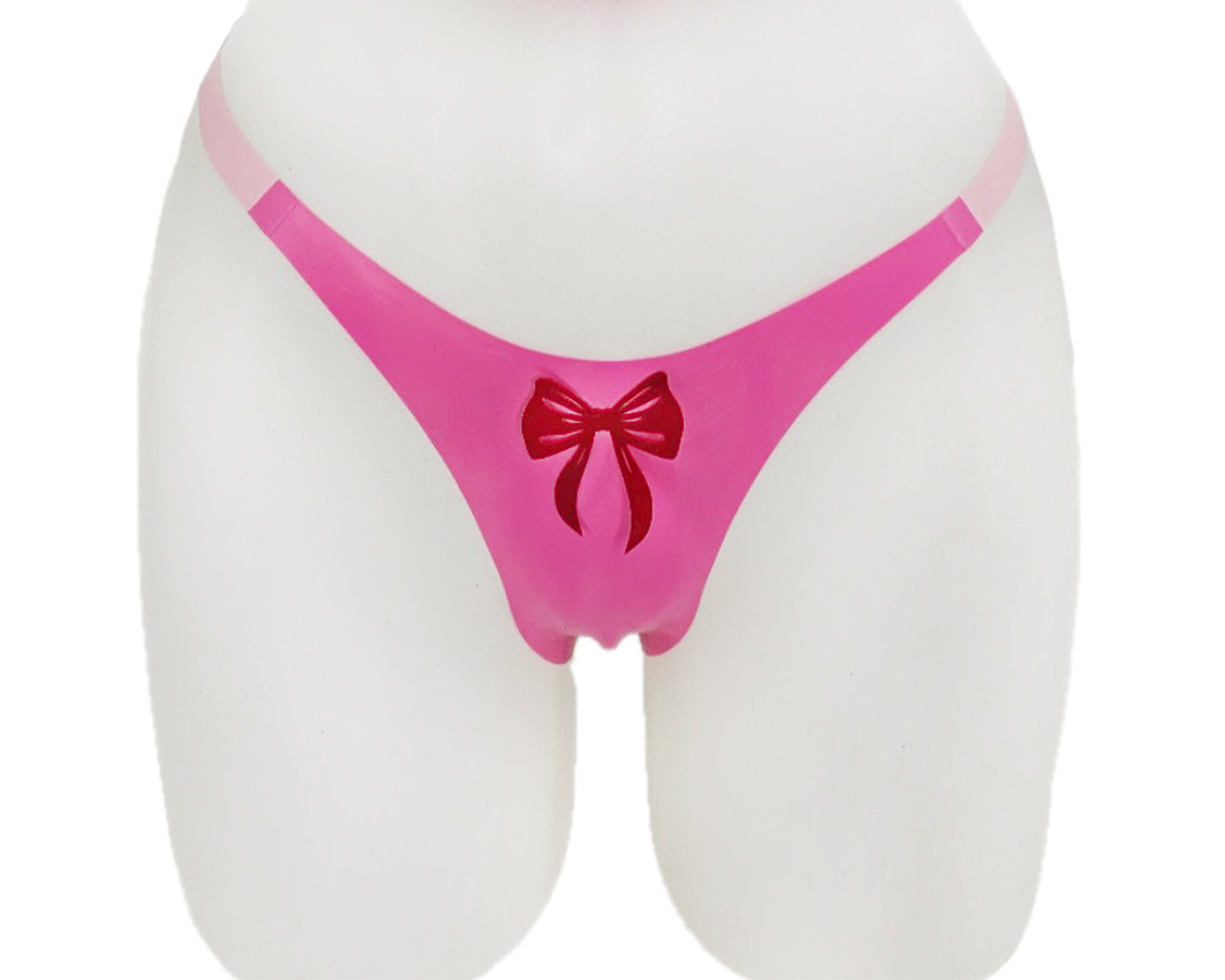 READY TO SHIP SIZE S Latex top and thong set with lasercut bows - Lottielatex