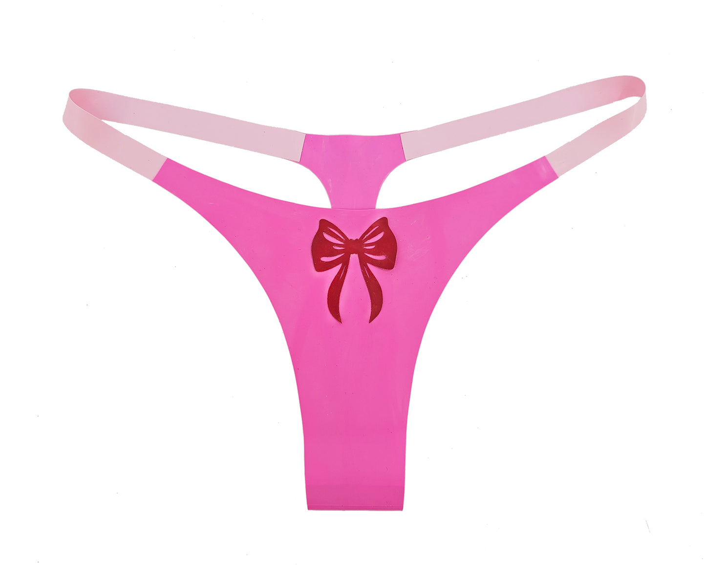 READY TO SHIP SIZE S Latex top and thong set with lasercut bows - Lottielatex