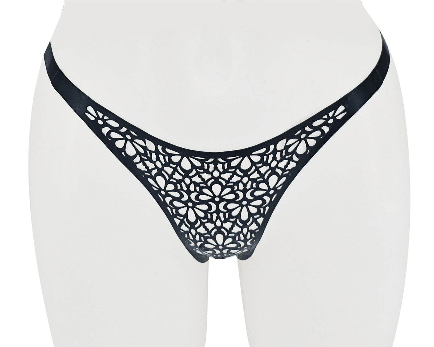 Latex lace thong - Lottielatex