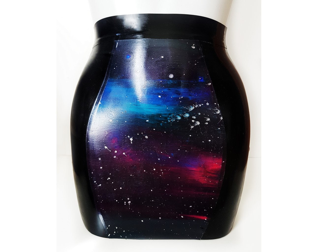Glitter/pattern latex mini skirt - Lottielatex
