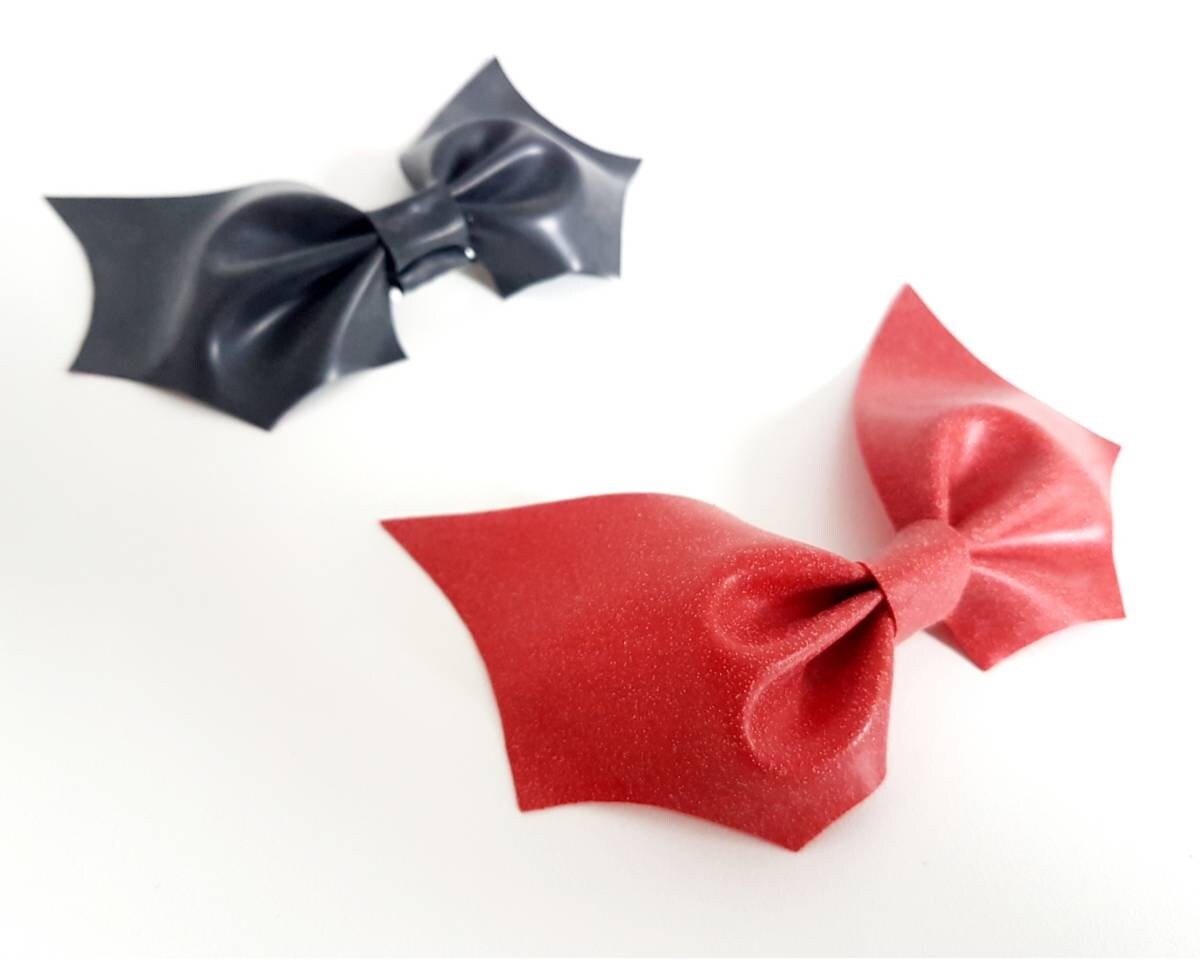 Latex bat hair bow clip - Lottielatex