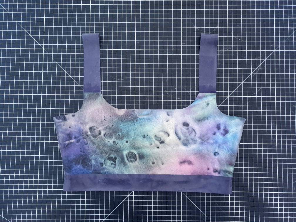 Glitter/pattern latex crop top - Lottielatex