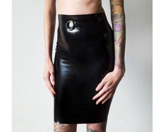Latex midi pencil skirt - Lottielatex