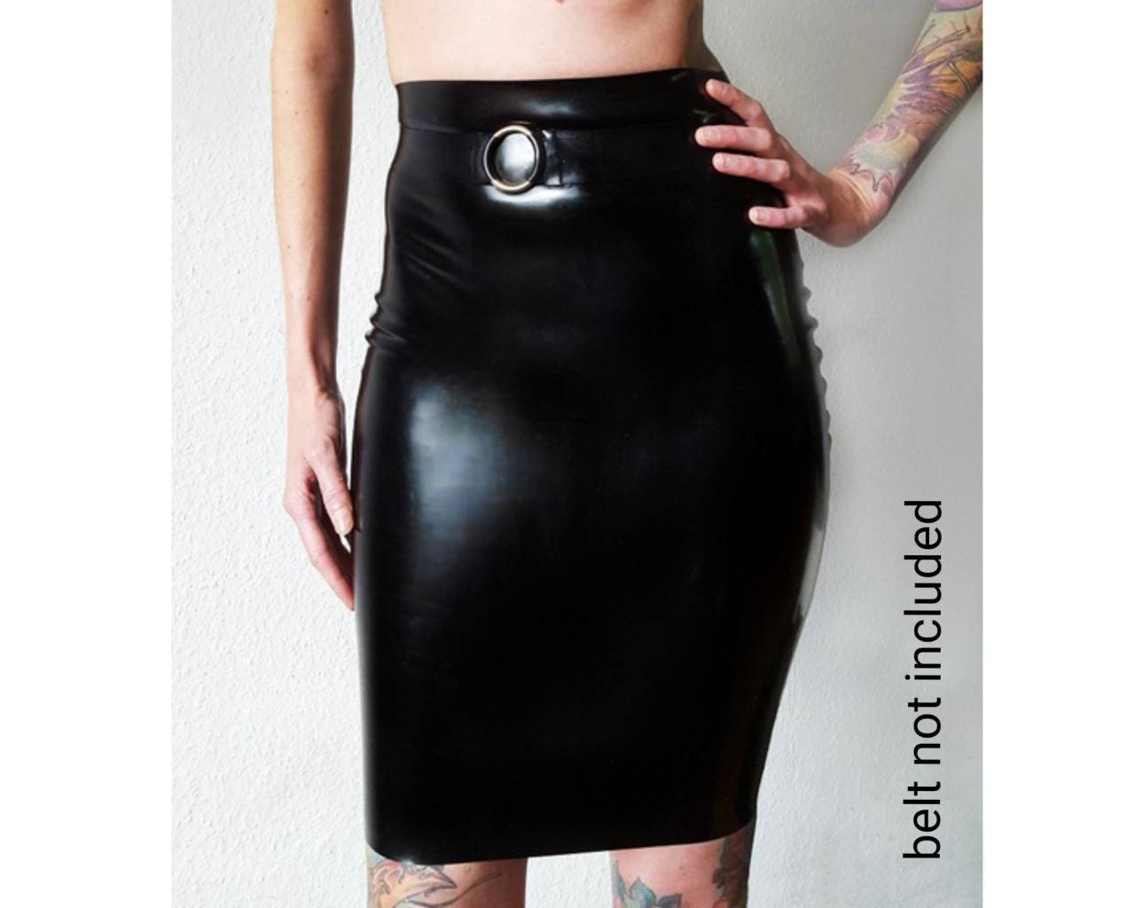 Latex midi pencil skirt - Lottielatex