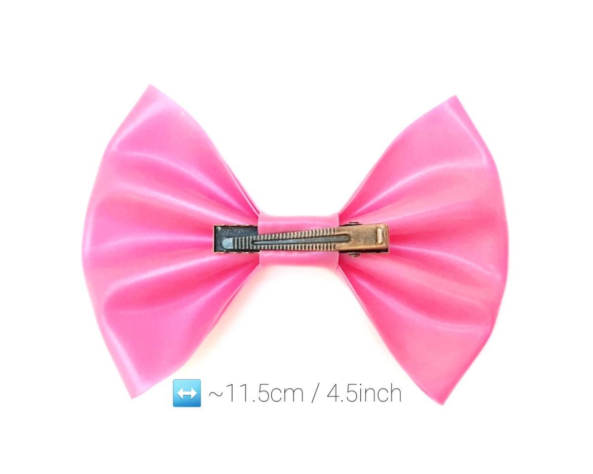 Latex hair bow clip - Lottielatex