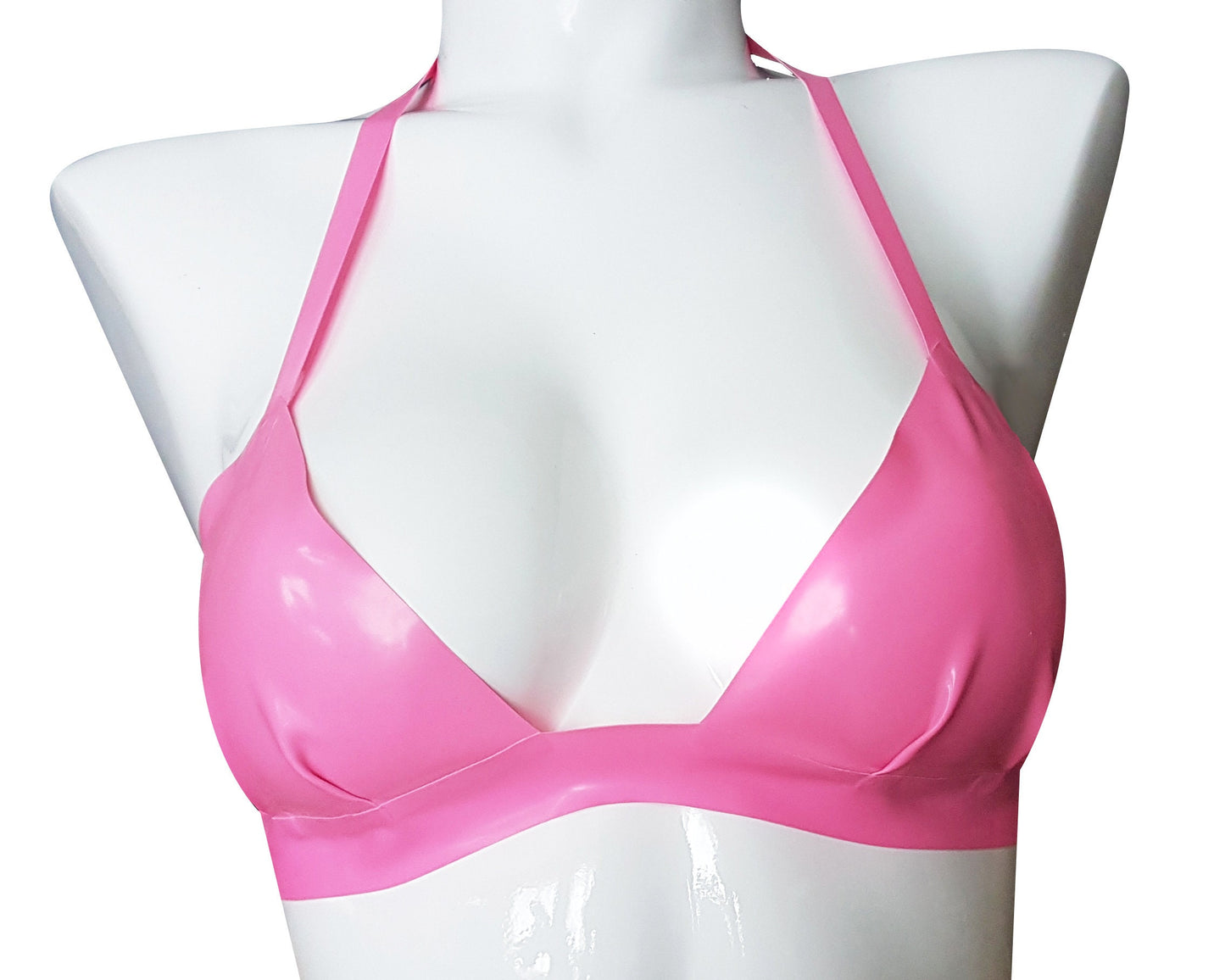 Latex halter bikini top - Lottielatex