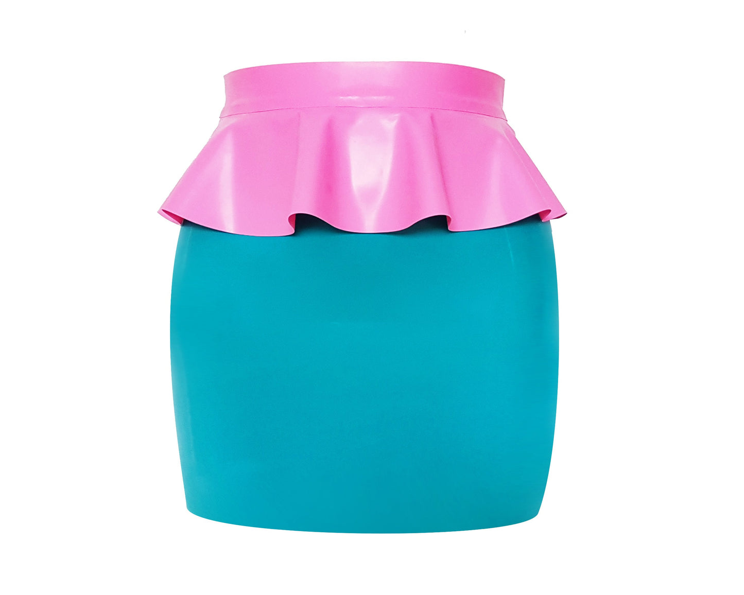 Latex peplum mini skirt - Lottielatex