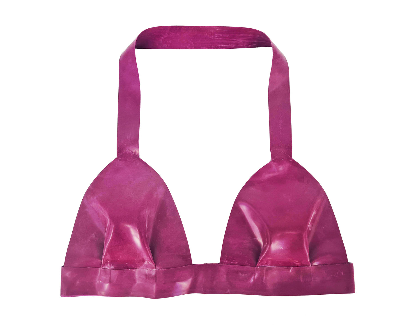 Latex halter bikini top - Lottielatex