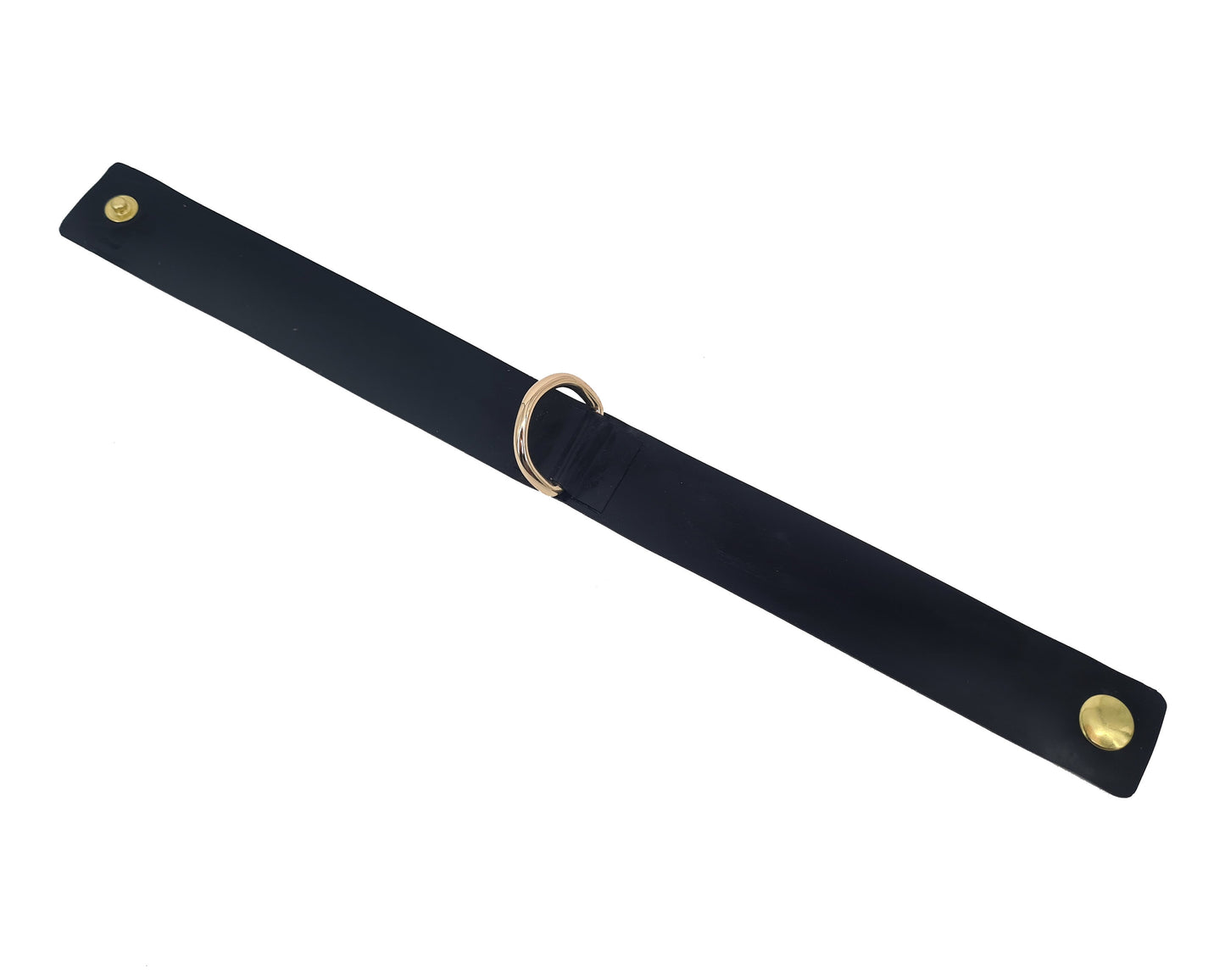 Latex D-ring choker / glitter available (silver, gold or rainbow ring) - Lottielatex