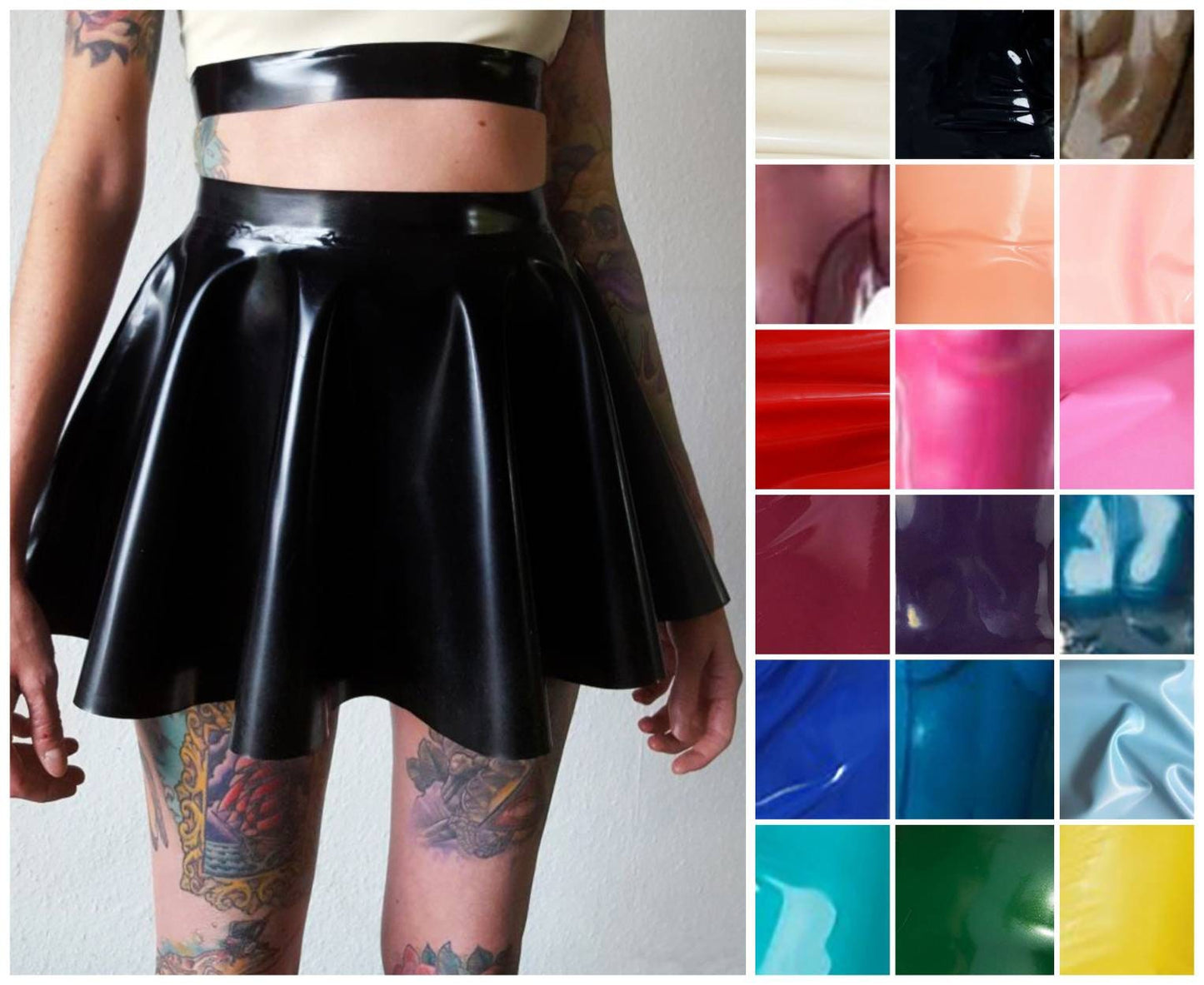 Latex full circle skater skirt - Lottielatex