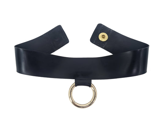 Latex O-ring choker /glitter available (silver, gold or rainbow ring) - Lottielatex