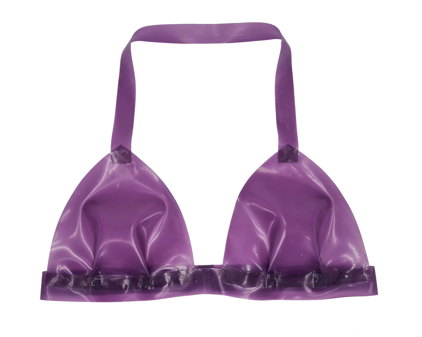 Latex halter bikini top - Lottielatex