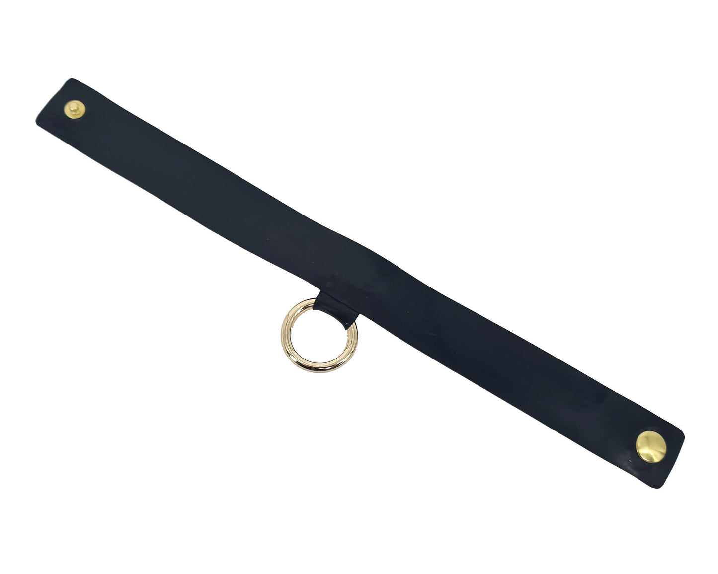 Latex O-ring choker /glitter available (silver, gold or rainbow ring) - Lottielatex