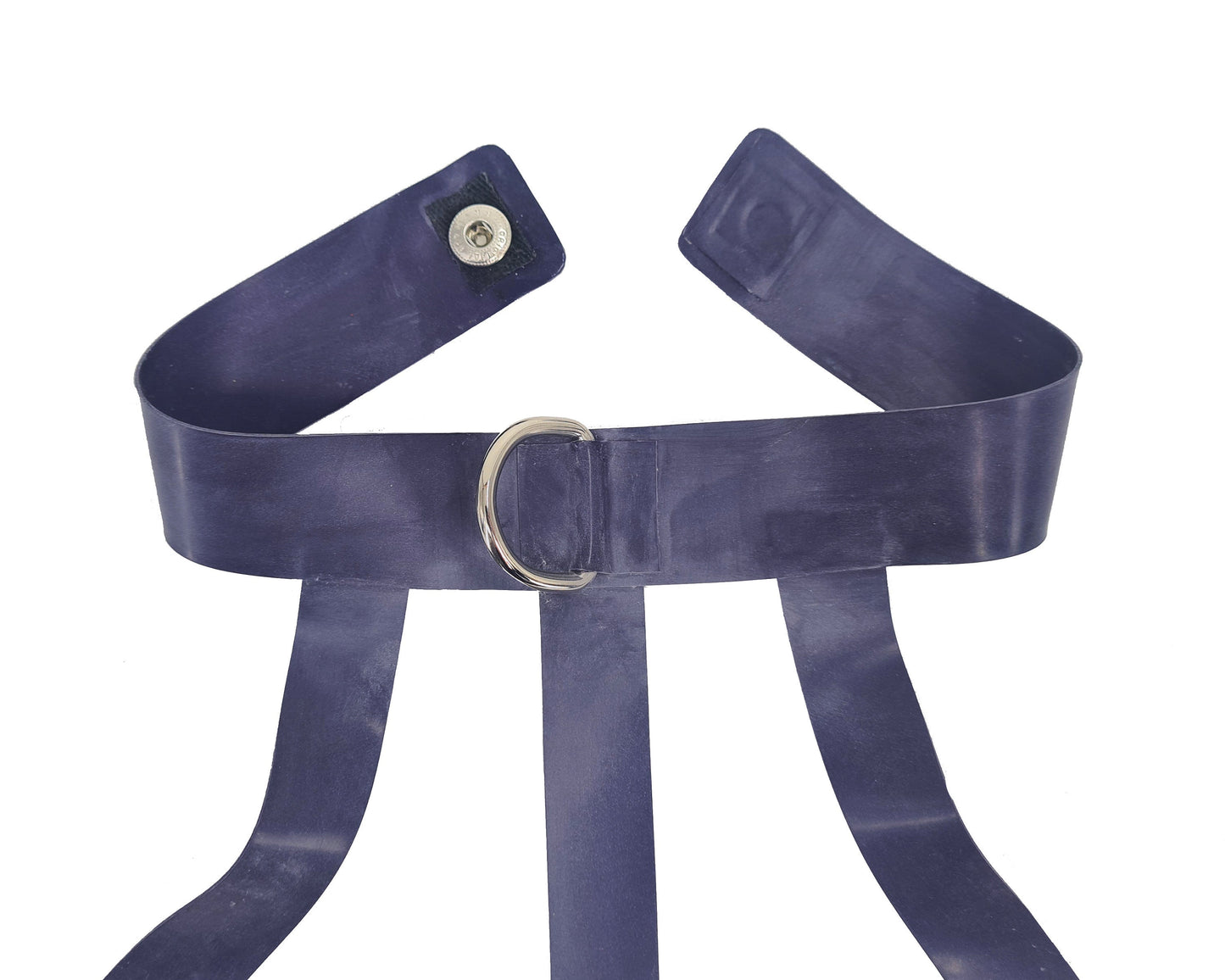 Heavy latex harness with rings (silver, gold or rainbow hardware) - Lottielatex